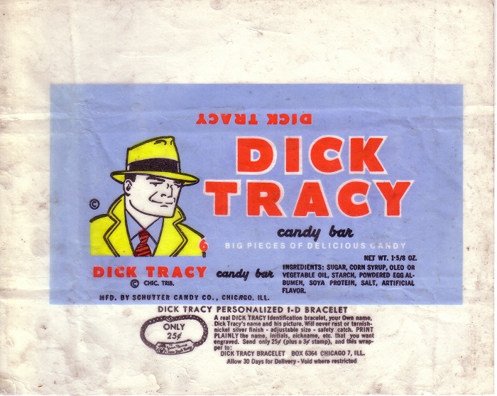 1950s Dick Tracy Candy Wrapper