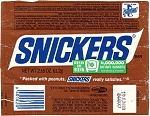 1989 Snickers Candy Wrapper