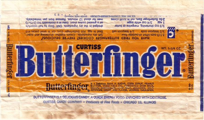 1953 Butterfinger Candy Wrapper