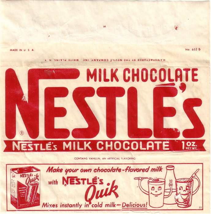 1960s Nestle Candy Wrapper
