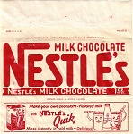 1960s Nestle Candy Wrapper