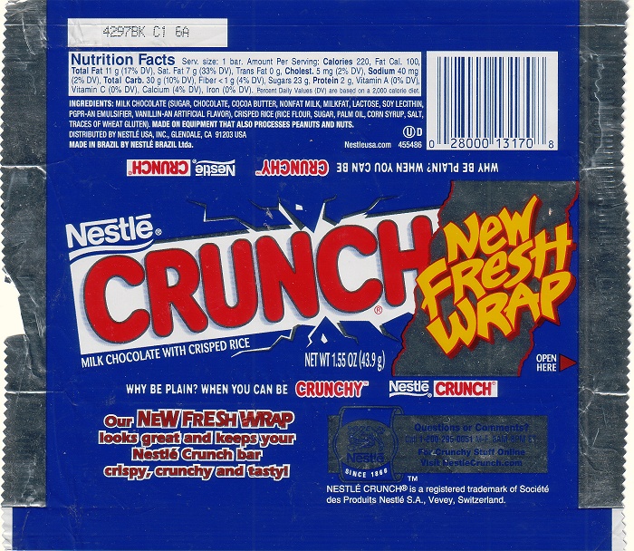 2004 Crunch Candy Wrapper