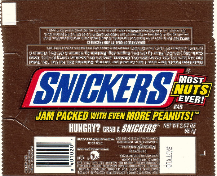 2003 Snickers Candy Wrapper