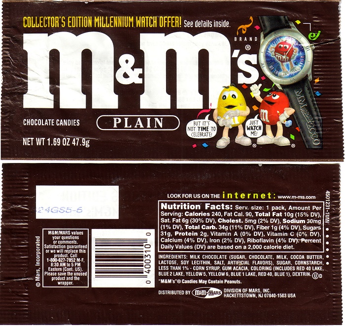 1998 M&M – Candy Wrapper Archive