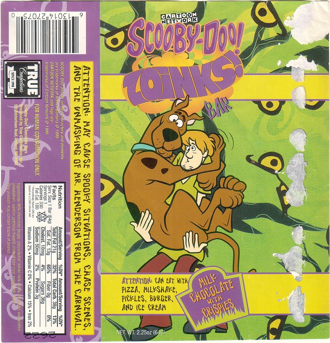 1999 Scooby-Doo Candy Wrapper