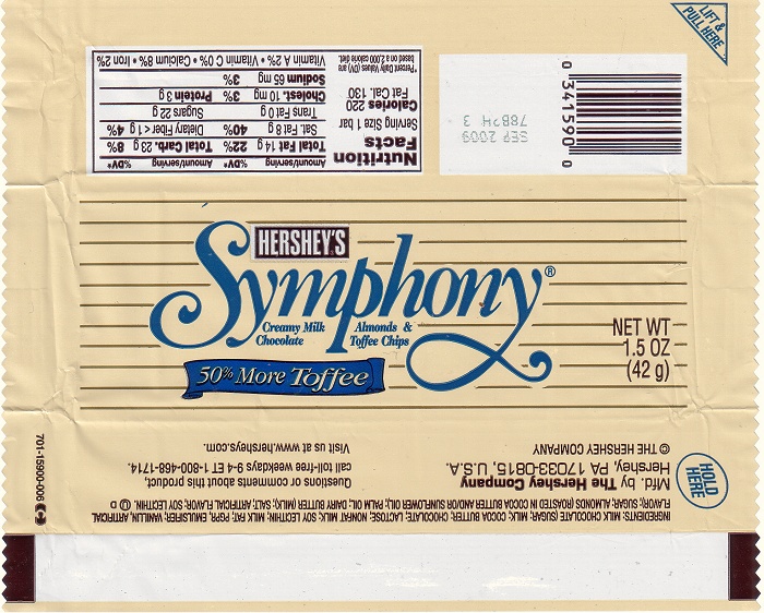 2008 Symphony Candy Wrapper