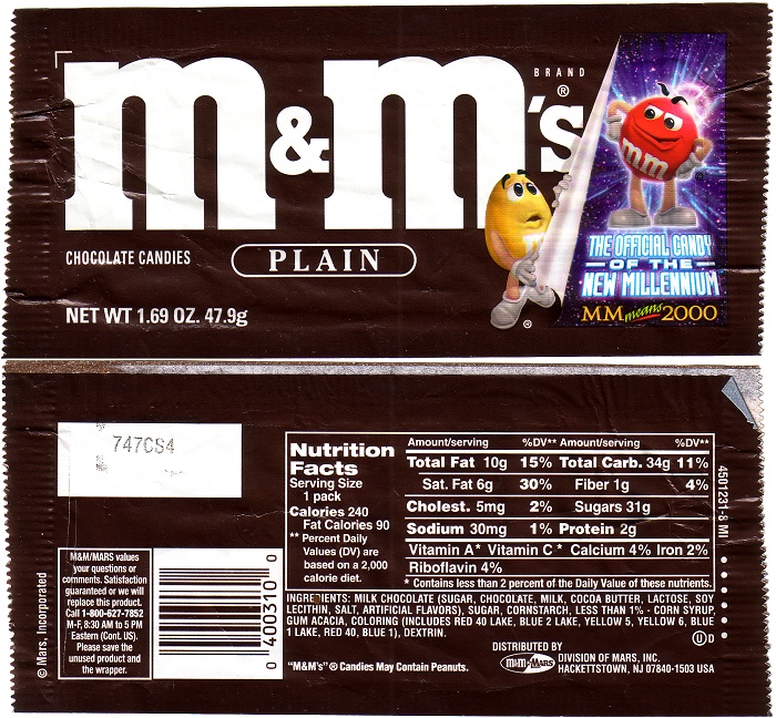 1997 M&M Candy Wrapper