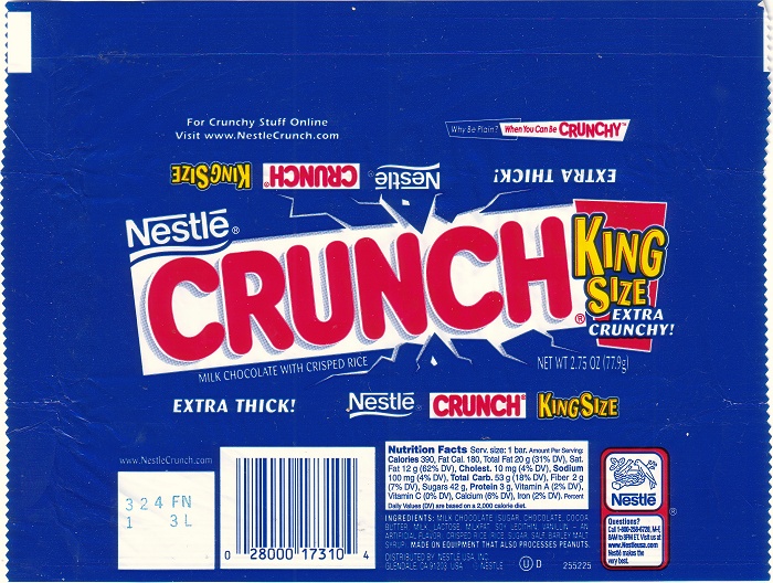 2003 Crunch Candy Wrapper