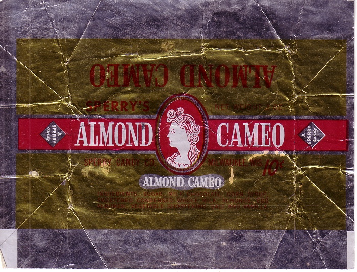 1940s Almond Cameo Candy Wrapper