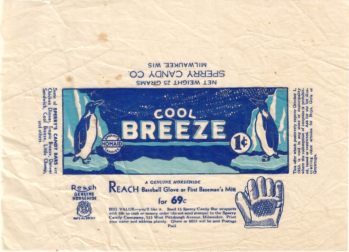 1930s Cool Breeze Candy Wrapper