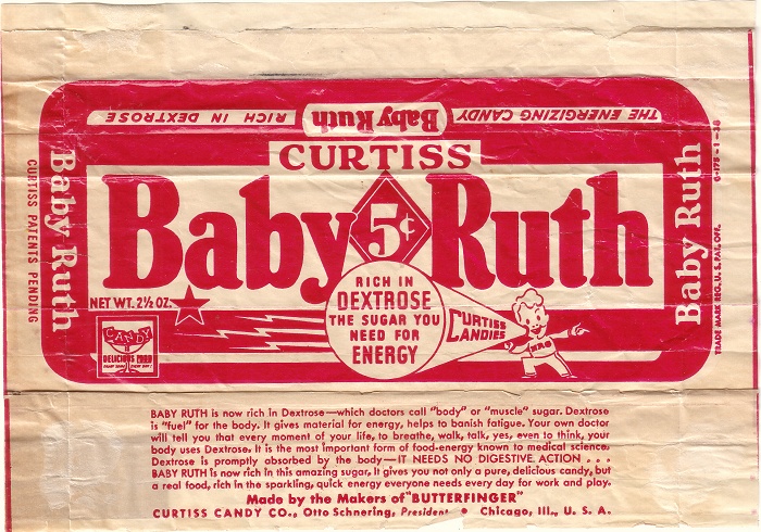 1940s Baby Ruth Candy Wrapper