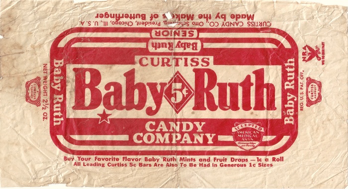 1930s Baby Ruth Candy Wrapper