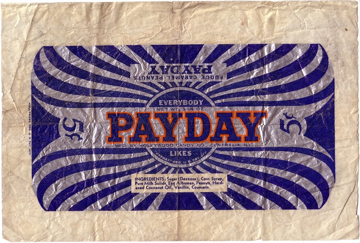 1930s PayDay Candy Wrapper