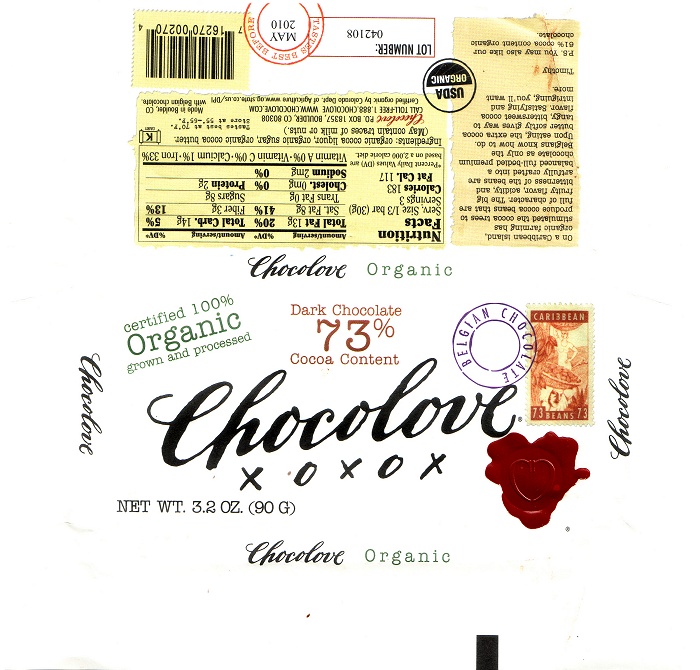 2009 Chocolove Candy Wrapper