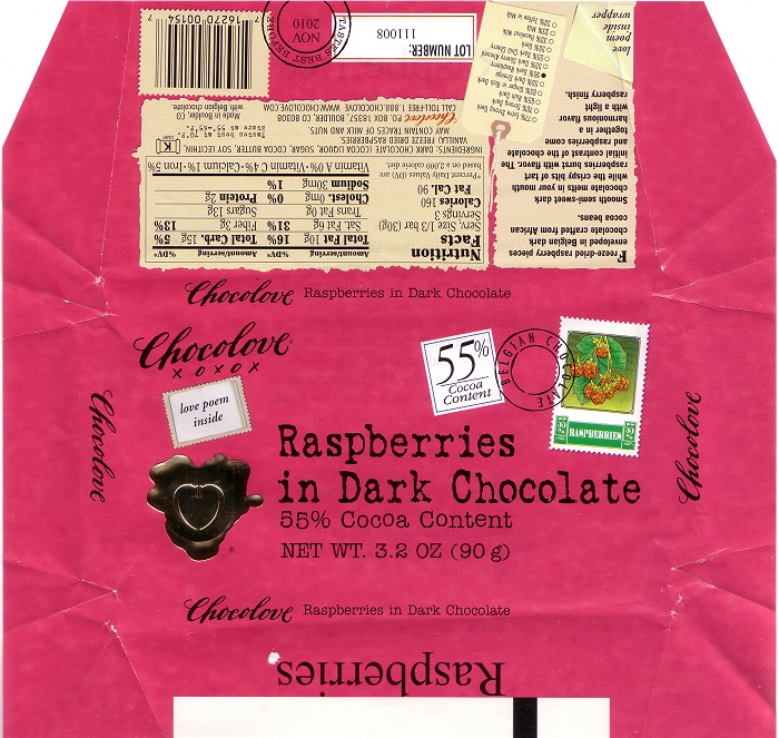 2009 Chocolove Candy Wrapper