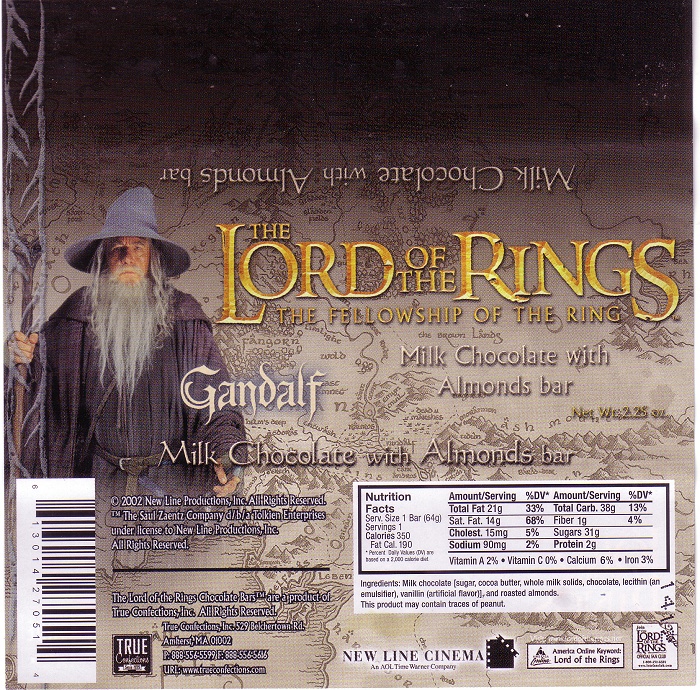 2002 Lord of the Rings Candy Wrapper