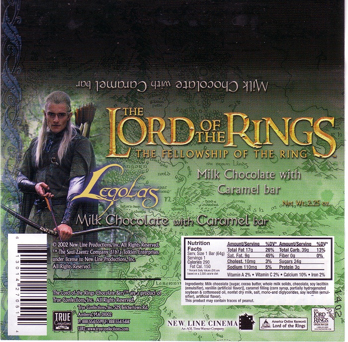 2002 Lord of the Rings Candy Wrapper