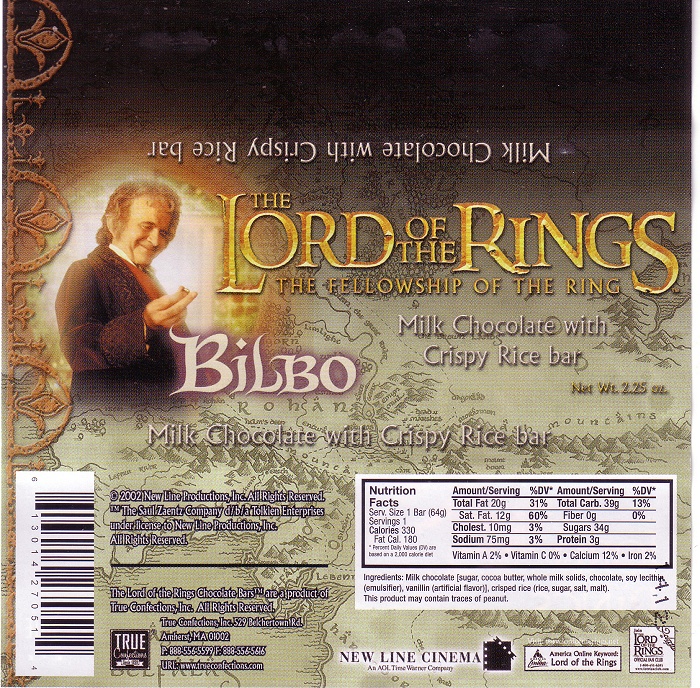 2002 Lord of the Rings Candy Wrapper