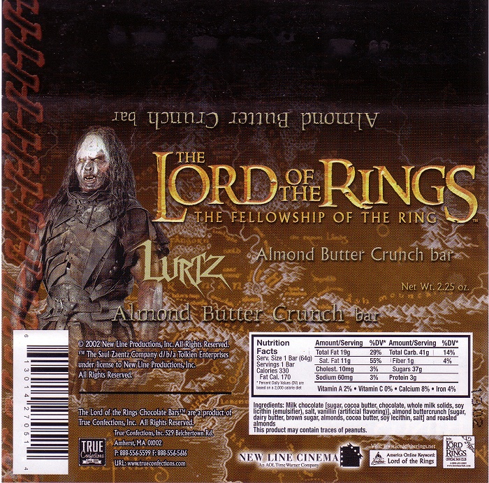 2002 Lord of the Rings Candy Wrapper