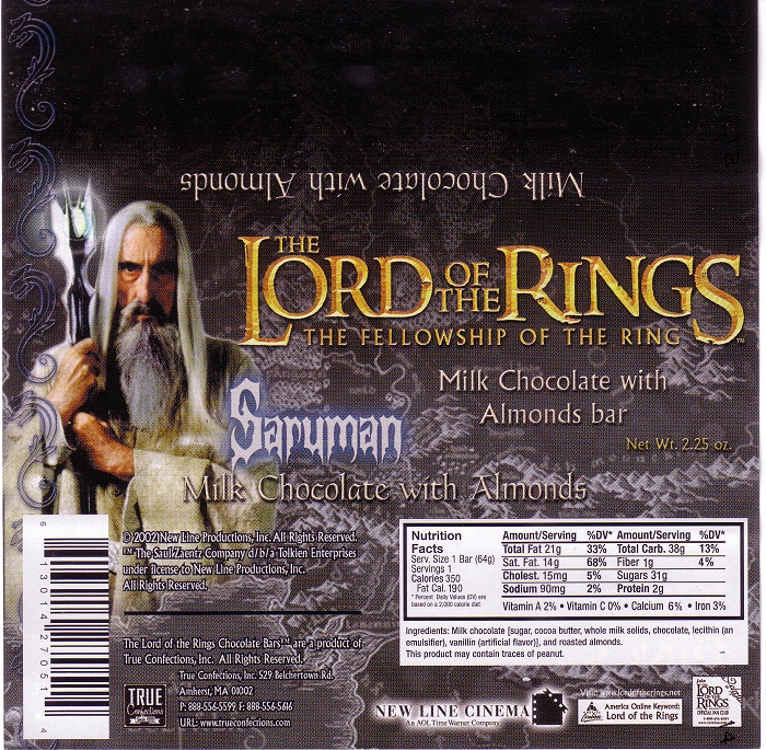 2002 Lord of the Rings Candy Wrapper