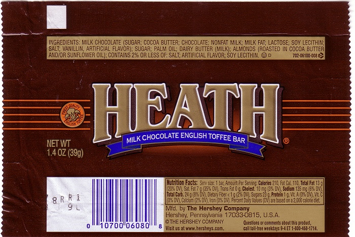 2008 Heath Candy Wrapper