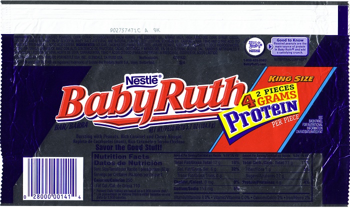 2009 Baby Ruth Candy Wrapper