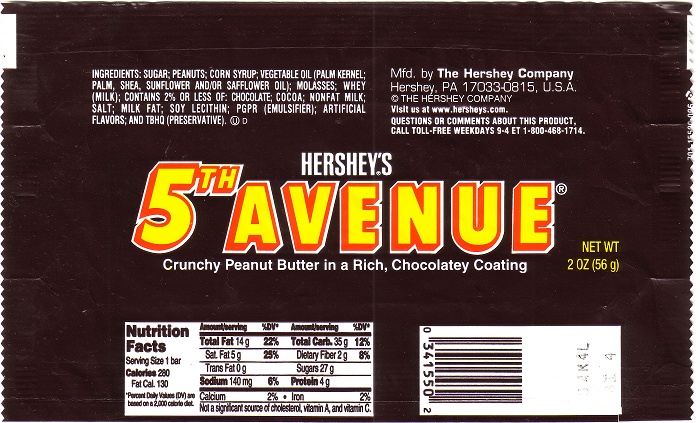 2007 5th Avenue Candy Wrapper