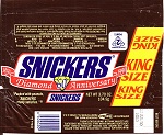 1990 Snickers Candy Wrapper