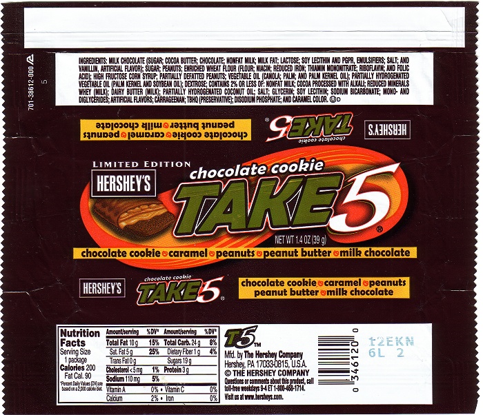 2005 Take 5 Candy Wrapper