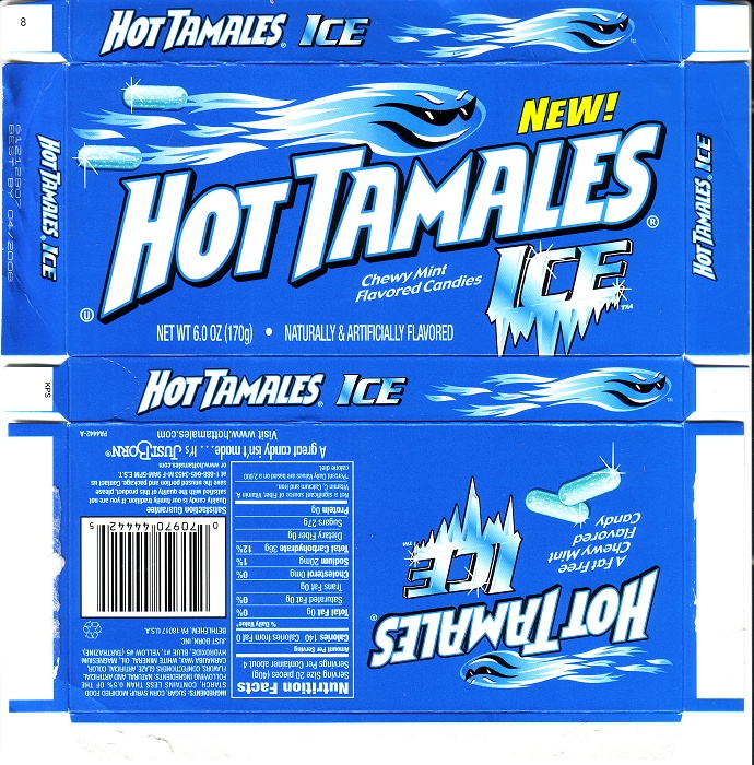 2007 Hot Tamales Ice Candy Wrapper