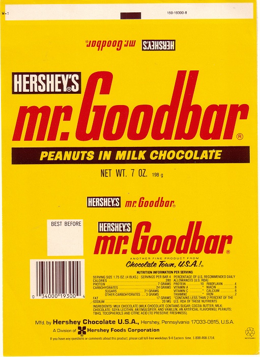 1980s Mr Goodbar Candy Wrapper