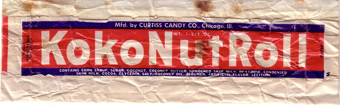 1960s KokoNutRoll Candy Wrapper
