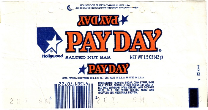 1970s PayDay Candy Wrapper